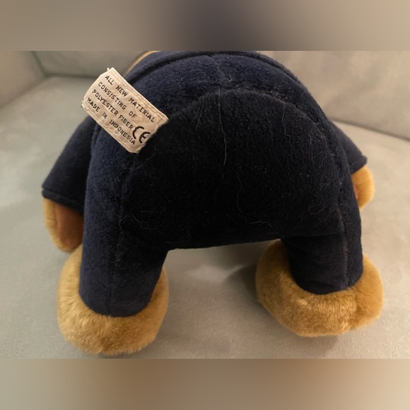 Vintage 1970s Blue Velvet Harrods Knightsbridge London Police Teddy Bear 12'' - Picture 7 of 7